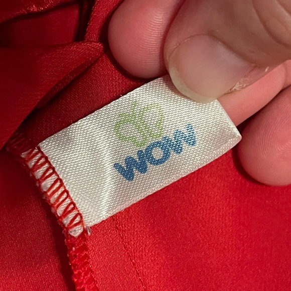 Vintage wow satin red night gown teddy sleep - Picture 3 of 6